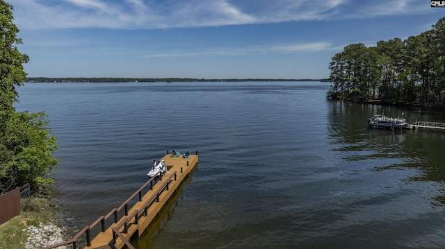 1305 Rock Island Rd, Gilbert, SC 29054 - view of dock featuring a water view