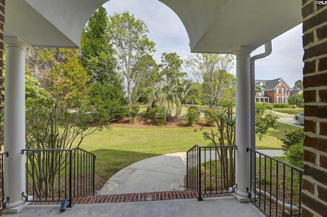 exterior space with a porch