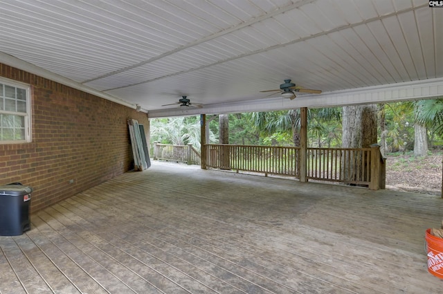 2310 Priceville Rd, Gilbert, SC 29054 - wooden terrace featuring a ceiling fan