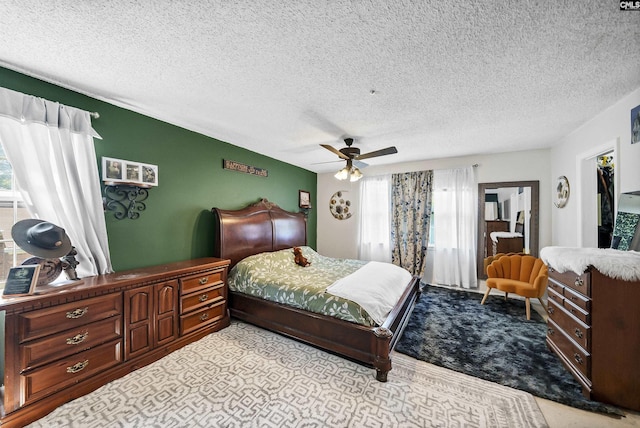320 Brookshire Dr, Columbia, SC 29210 - bedroom featuring ceiling fan, a textured ceiling, and carpet