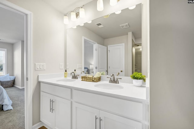 227 Carillo Dr, Columbia, SC 29223 - bathroom with visible vents, ensuite bathroom, and a sink
