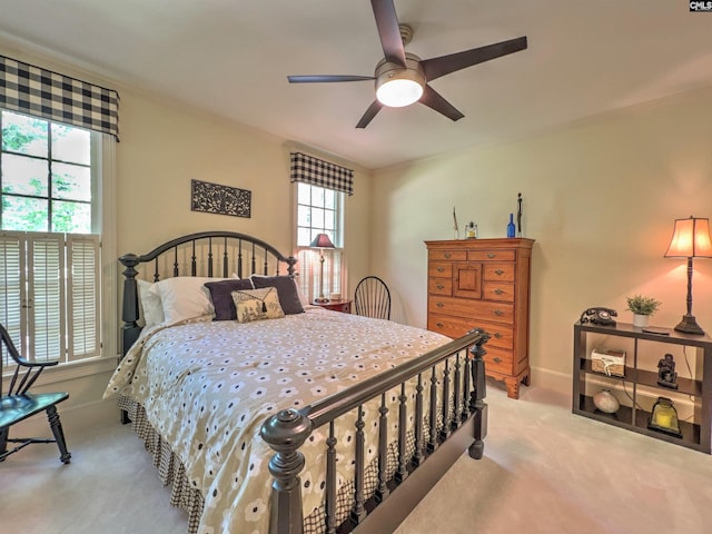 110 Columbia Club Dr, Blythewood, SC 29016 - bedroom with light carpet, ceiling fan, and baseboards