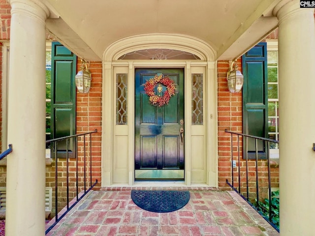 110 Columbia Club Dr, Blythewood, SC 29016 - entrance to property featuring a porch and brick siding