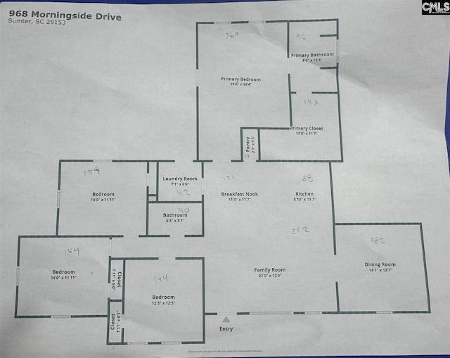 968 Morningside Dr, Sumter, SC 29153 - room layout