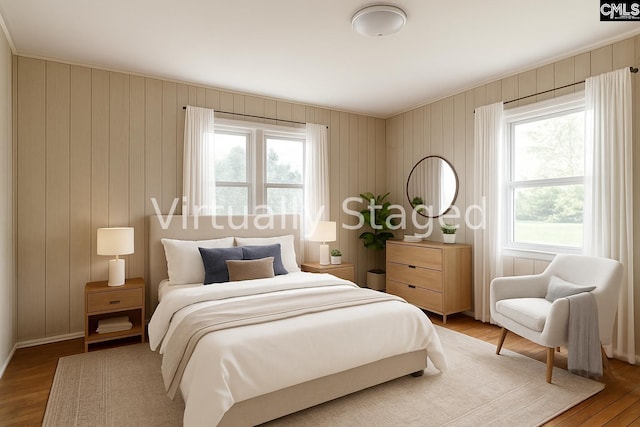 1742 Orrs Station Rd, Chester, SC 29706 - bedroom with wood walls and wood finished floors