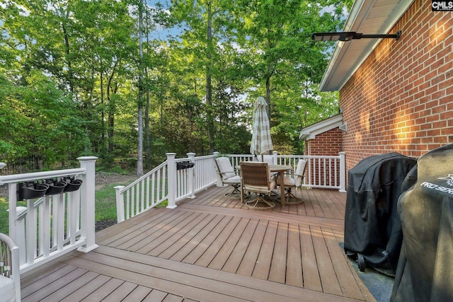 6 Sienna Ct, Chapin, SC 29036 - wooden terrace featuring outdoor dining space
