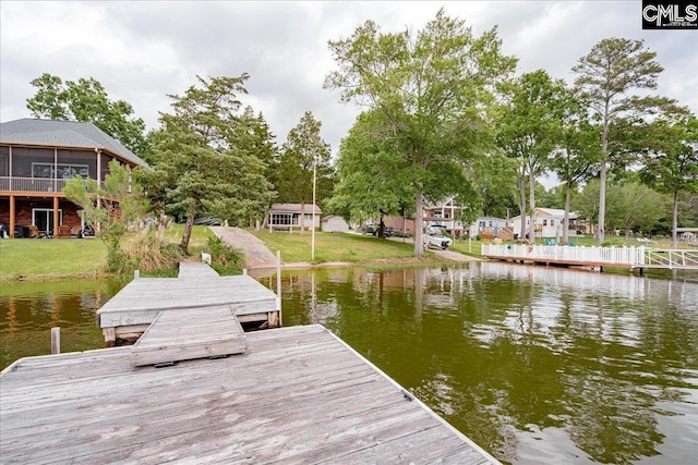 143 Indian Cove Rd, Chapin, SC 29036 - dock area featuring a water view and a yard