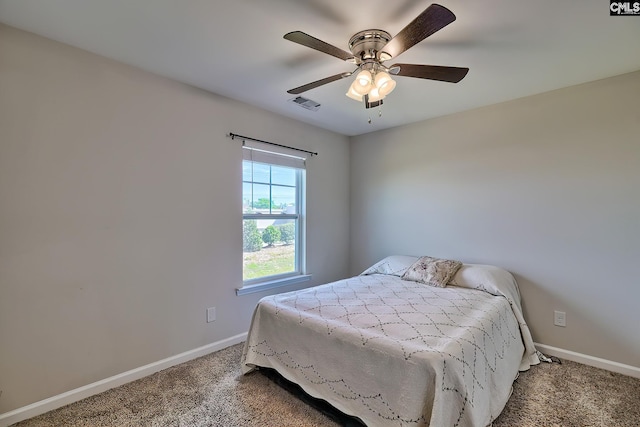 258 Gum Swamp Trl, West Columbia, SC 29169 - carpeted bedroom with visible vents, a ceiling fan, and baseboards