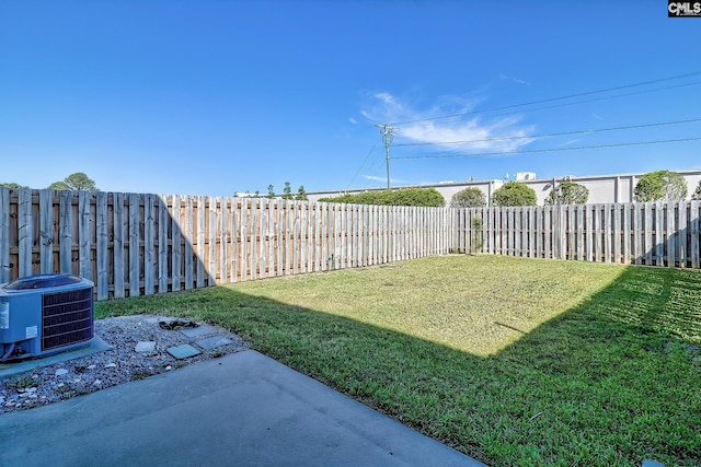 258 Gum Swamp Trl, West Columbia, SC 29169 - view of yard featuring a patio area, a fenced backyard, and central AC