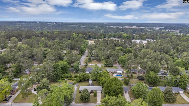 aerial view with a forest view
