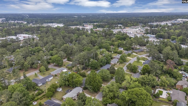 aerial view with a residential view