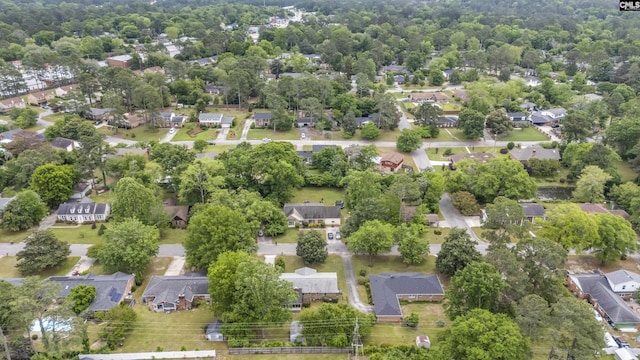 aerial view with a residential view