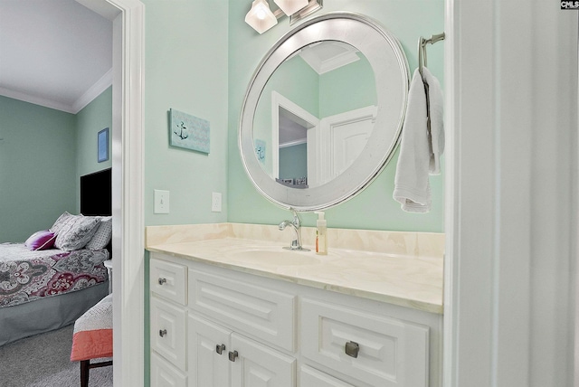 1437 Heins Rd, Blythewood, SC 29016 - ensuite bathroom featuring ensuite bath, crown molding, and vanity