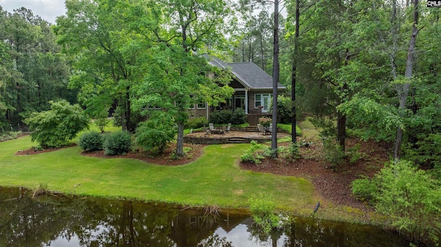 1437 Heins Rd, Blythewood, SC 29016 - view of front of property with a water view and a front lawn