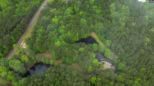 1437 Heins Rd, Blythewood, SC 29016 - birds eye view of property with a water view and a forest view