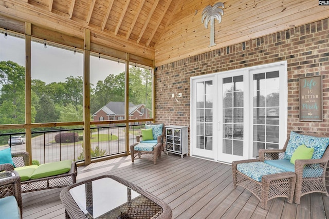 view of sunroom / solarium