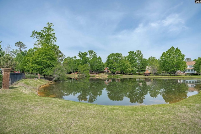 water view with fence