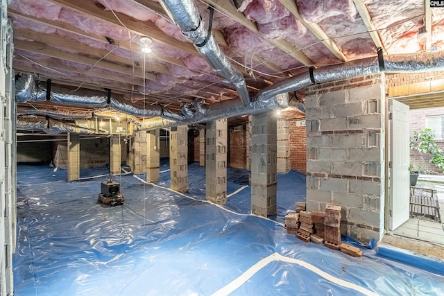 view of basement