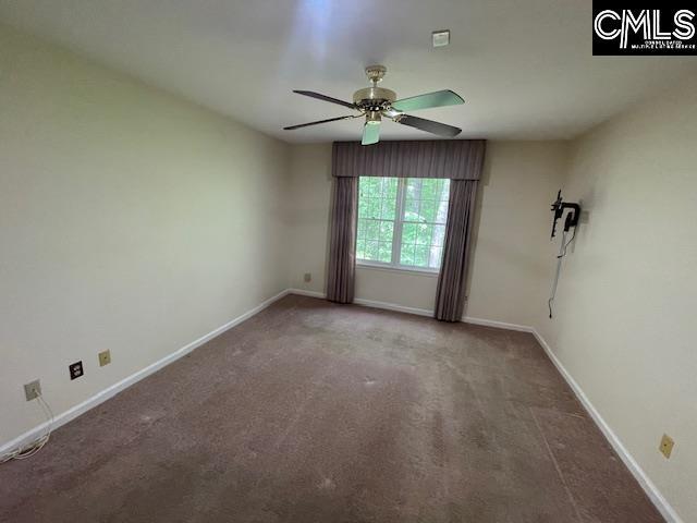 910 Poinsett Pl Unit 6, West Columbia, SC 29169 - carpeted empty room with baseboards and a ceiling fan