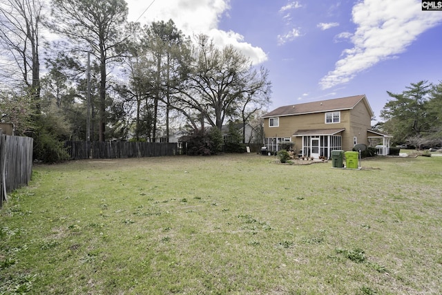 1910 Greenoaks Unit B, Columbia, SC 29206 - view of yard with fence and a sunroom