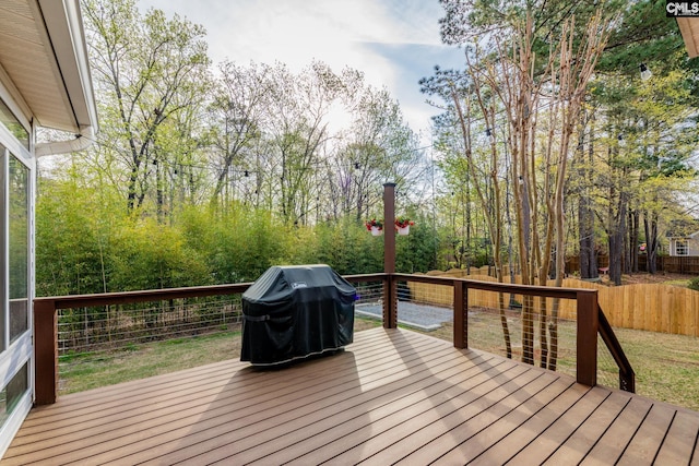 257 Popes Ln, Lexington, SC 29072 - deck with grilling area and a fenced backyard