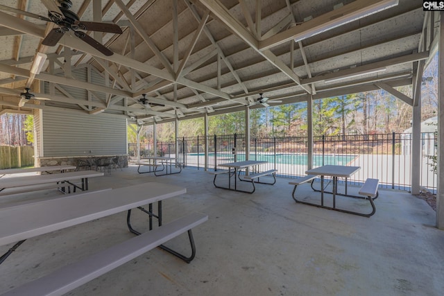 257 Popes Ln, Lexington, SC 29072 - view of patio featuring ceiling fan and fence