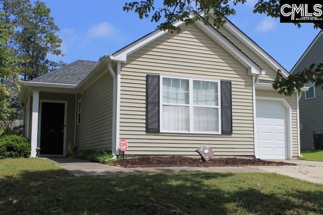 ranch-style house with cooling unit