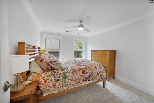 527 Regatta Rd, Columbia, SC 29212 - bedroom with visible vents, carpet, and ceiling fan