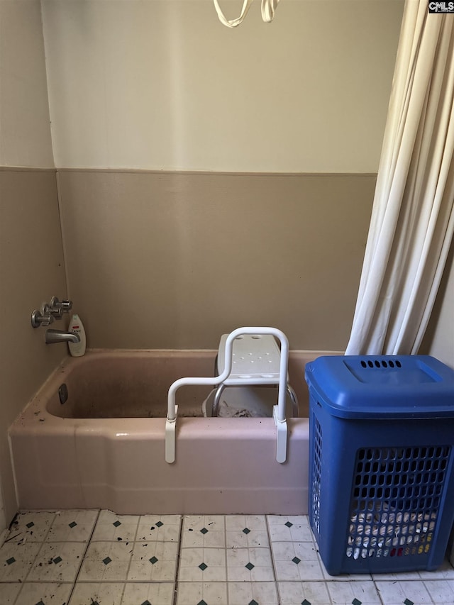 bathroom featuring a bath