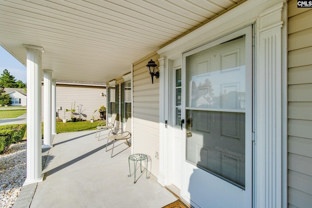 view of patio / terrace featuring covered porch