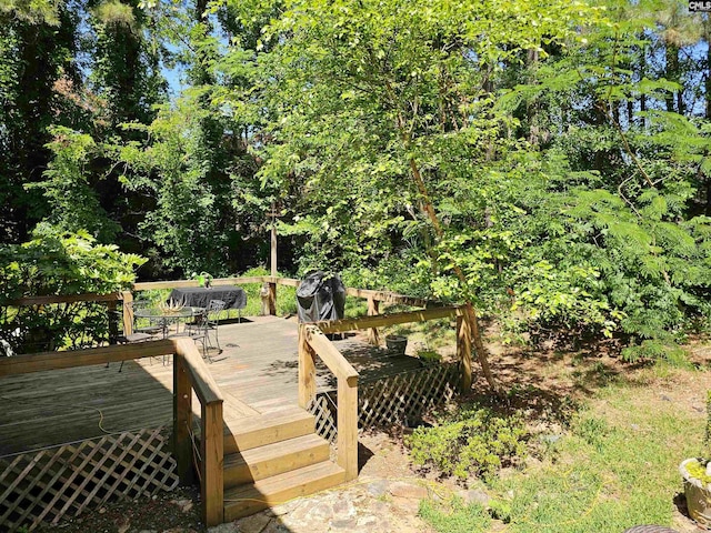 view of wooden terrace