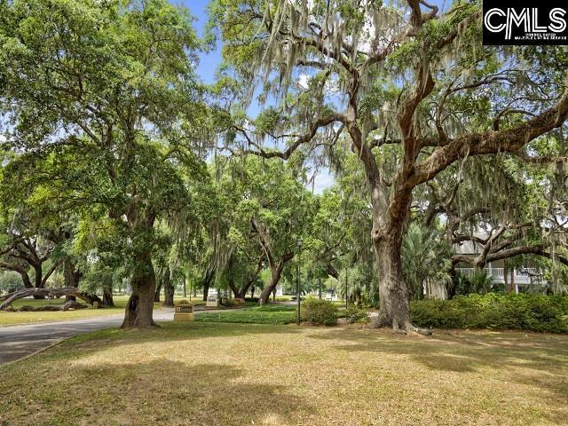 view of property's community with a yard