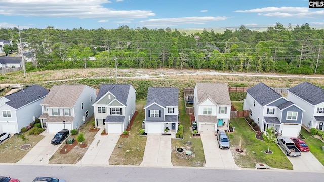 drone / aerial view with a residential view