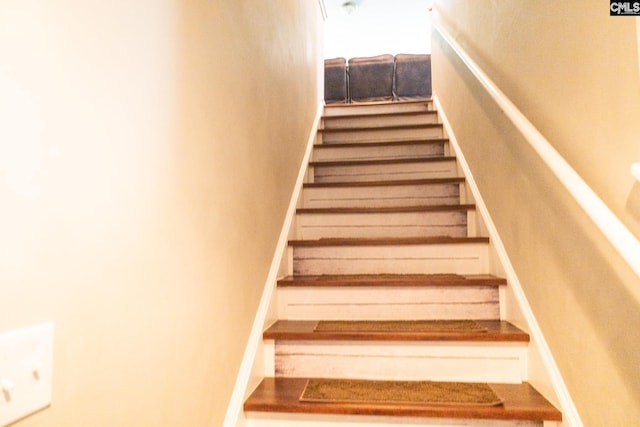 view of stairway
