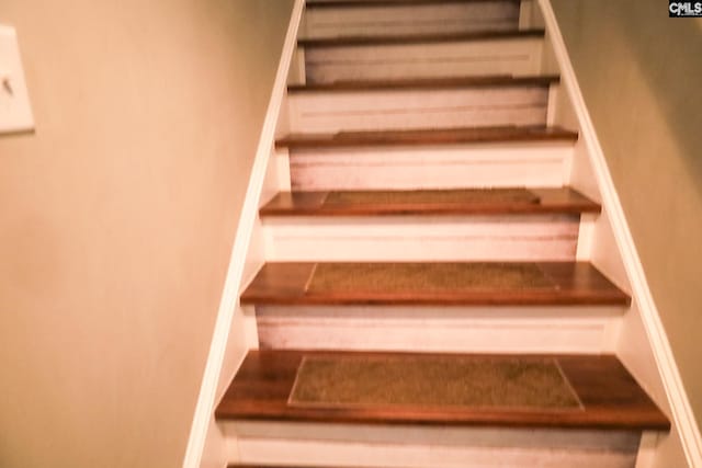 view of stairway