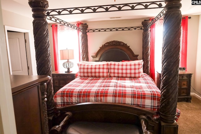 bedroom with carpet floors
