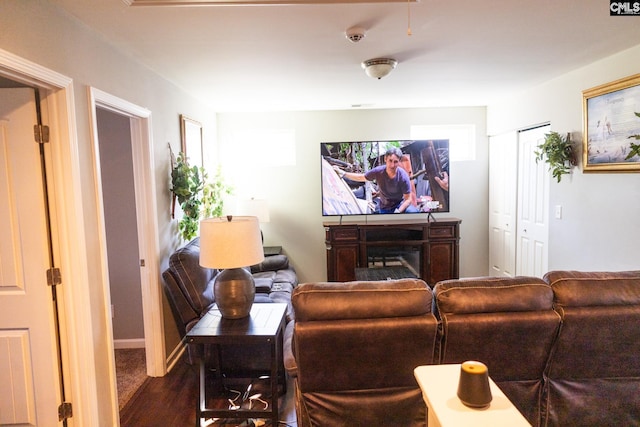 living room featuring wood finished floors