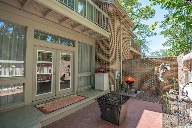 view of patio / terrace with french doors
