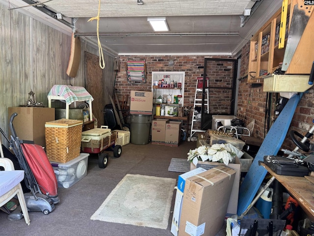 view of storage area