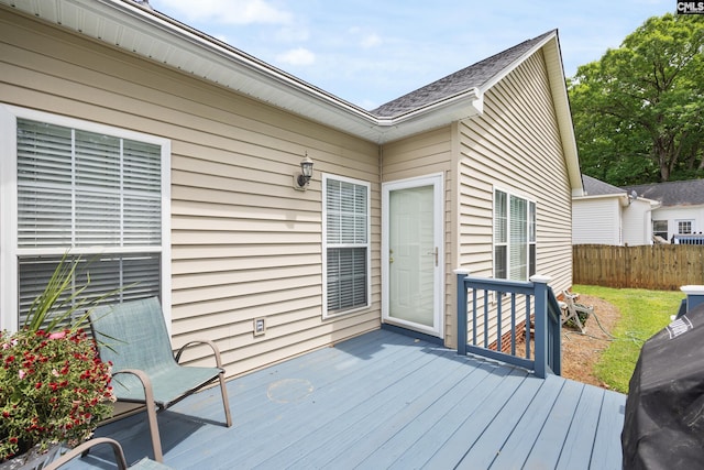 deck with fence