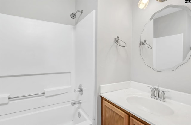 bathroom with shower / bath combination and vanity