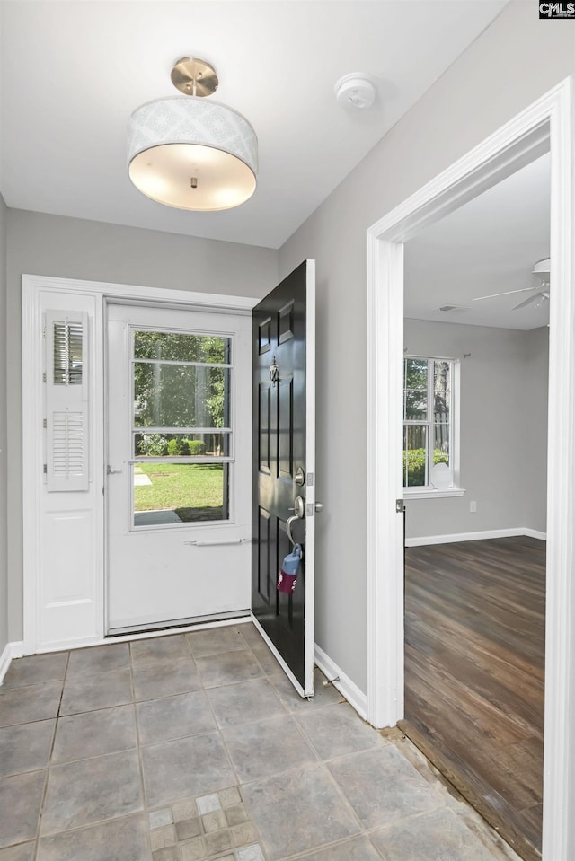 foyer with baseboards