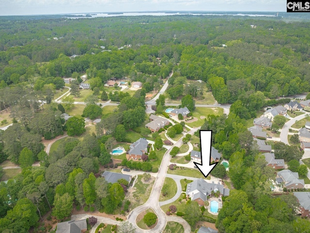 119 Ashley Trace Dr, Lexington, SC 29072 - drone / aerial view featuring a residential view and a wooded view