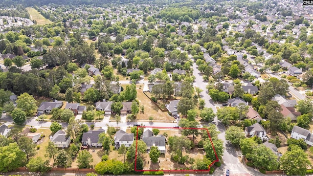 drone / aerial view with a residential view