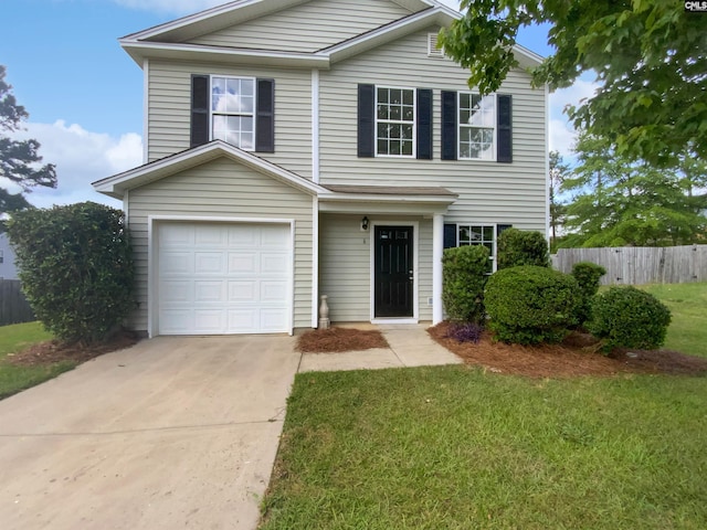6 Sawdust Ct, Columbia, SC 29209 - traditional-style home featuring a garage, fence, a front yard, and concrete driveway