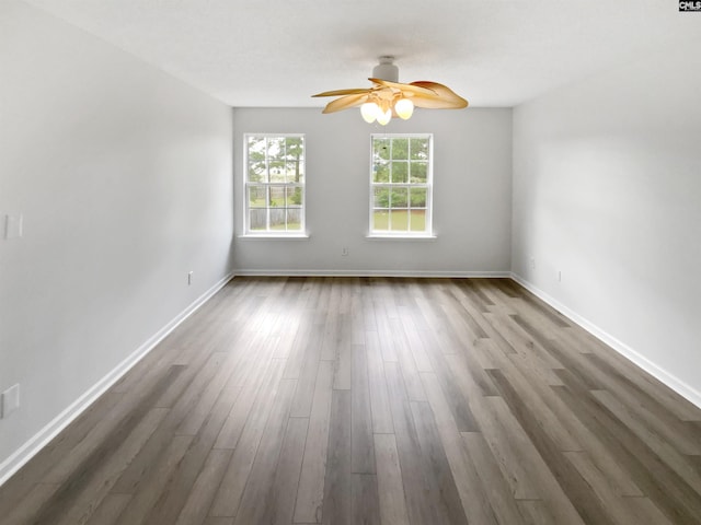 6 Sawdust Ct, Columbia, SC 29209 - empty room with ceiling fan, baseboards, and dark wood-type flooring