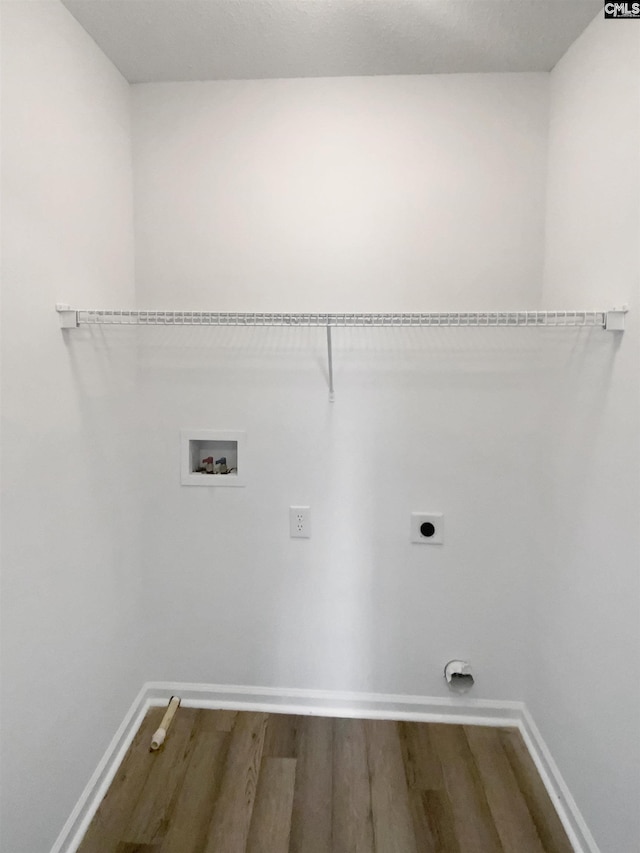 6 Sawdust Ct, Columbia, SC 29209 - washroom featuring hookup for an electric dryer, laundry area, dark wood-style flooring, and hookup for a washing machine