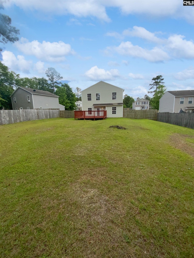 6 Sawdust Ct, Columbia, SC 29209 - view of yard featuring a fenced backyard and a deck
