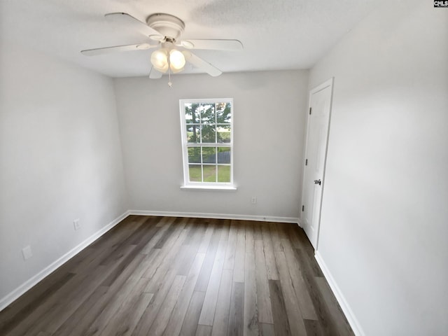 6 Sawdust Ct, Columbia, SC 29209 - spare room featuring ceiling fan, baseboards, and dark wood-type flooring