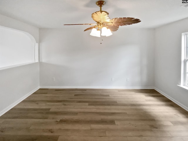 6 Sawdust Ct, Columbia, SC 29209 - spare room featuring baseboards, a ceiling fan, and wood finished floors